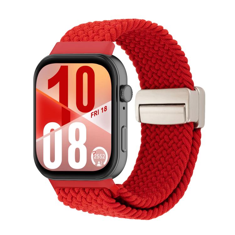 For Huawei Watch Fit 5 / Fit 5 Pro / Fit 4 Magnetic Buckle Loop Woven Watch Band