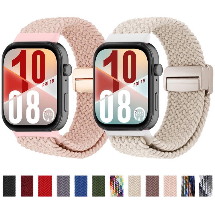 For Huawei Watch Fit 5 / Fit 5 Pro / Fit 4 Magnetic Buckle Loop Woven Watch Band