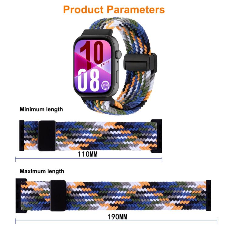 For Huawei Watch Fit 5 / Fit 5 Pro / Fit 4 Magnetic Buckle Loop Woven Watch Band