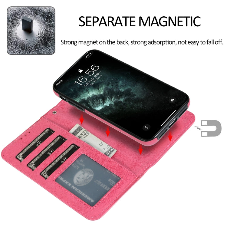 For iPhone 11 KLT888-2 Retro 2 in 1 Detachable Magnetic Horizontal Flip TPU + PU Leather Case with Holder & Card Slots & Photo Frame & Wallet