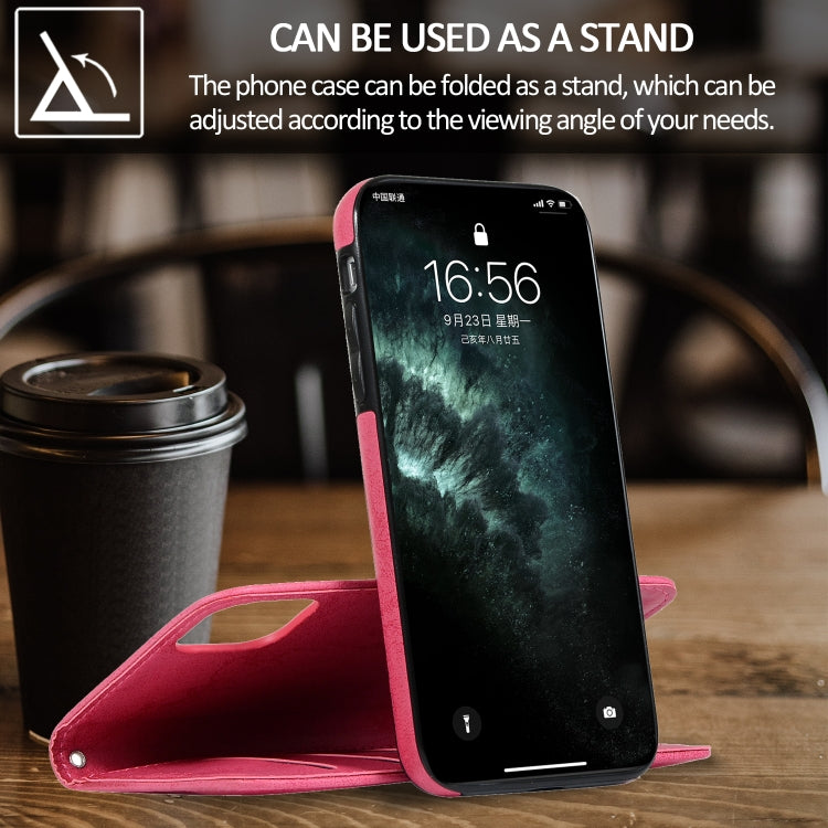 For iPhone 11 KLT888-2 Retro 2 in 1 Detachable Magnetic Horizontal Flip TPU + PU Leather Case with Holder & Card Slots & Photo Frame & Wallet