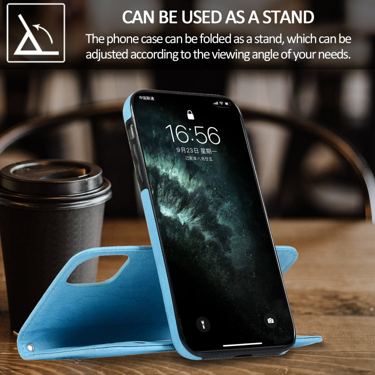 For iPhone 11 KLT888-2 Retro 2 in 1 Detachable Magnetic Horizontal Flip TPU + PU Leather Case with Holder & Card Slots & Photo Frame & Wallet