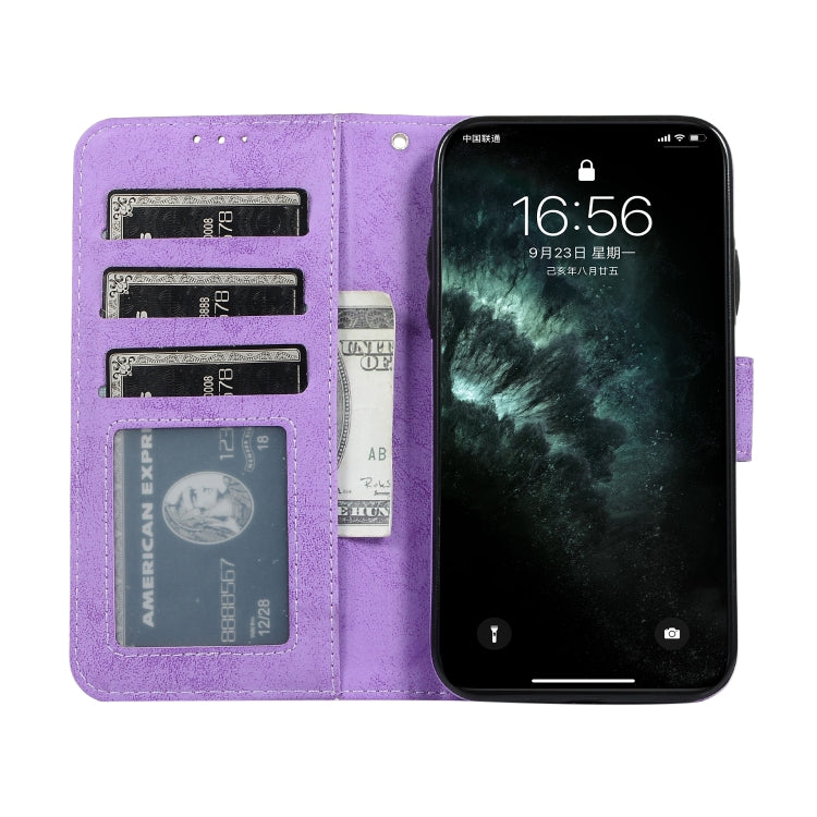 For iPhone 11 KLT888-2 Retro 2 in 1 Detachable Magnetic Horizontal Flip TPU + PU Leather Case with Holder & Card Slots & Photo Frame & Wallet