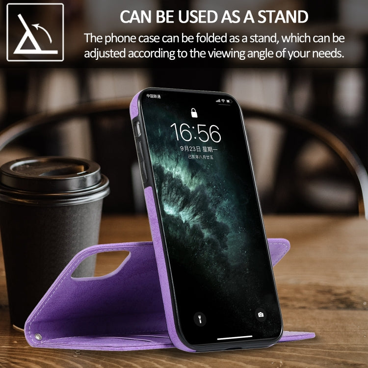 For iPhone 11 KLT888-2 Retro 2 in 1 Detachable Magnetic Horizontal Flip TPU + PU Leather Case with Holder & Card Slots & Photo Frame & Wallet