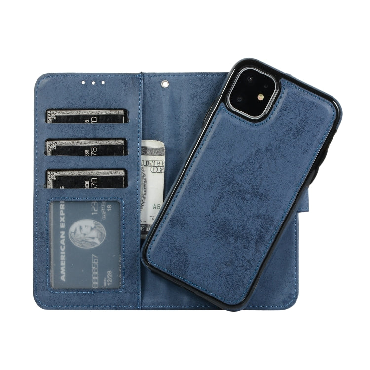 For iPhone 11 KLT888-2 Retro 2 in 1 Detachable Magnetic Horizontal Flip TPU + PU Leather Case with Holder & Card Slots & Photo Frame & Wallet