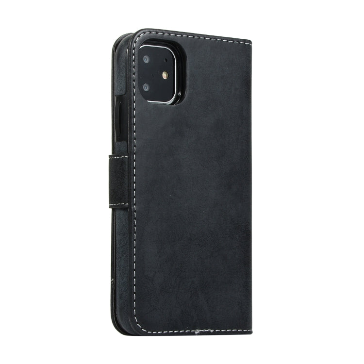 For iPhone 11 KLT888-2 Retro 2 in 1 Detachable Magnetic Horizontal Flip TPU + PU Leather Case with Holder & Card Slots & Photo Frame & Wallet