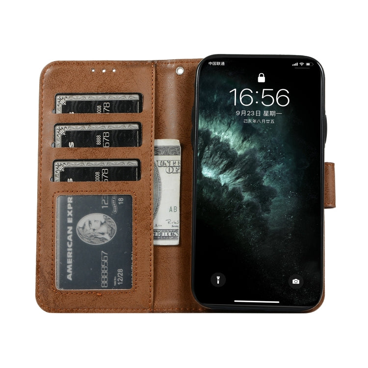 For iPhone 11 KLT888-2 Retro 2 in 1 Detachable Magnetic Horizontal Flip TPU + PU Leather Case with Holder & Card Slots & Photo Frame & Wallet