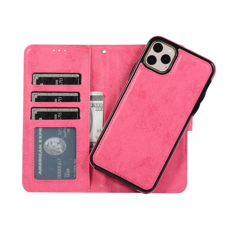For iPhone 11 Pro KLT888-2 Retro 2 in 1 Detachable Magnetic Horizontal Flip TPU + PU Leather Case with Holder & Card Slots & Photo Frame & Wallet