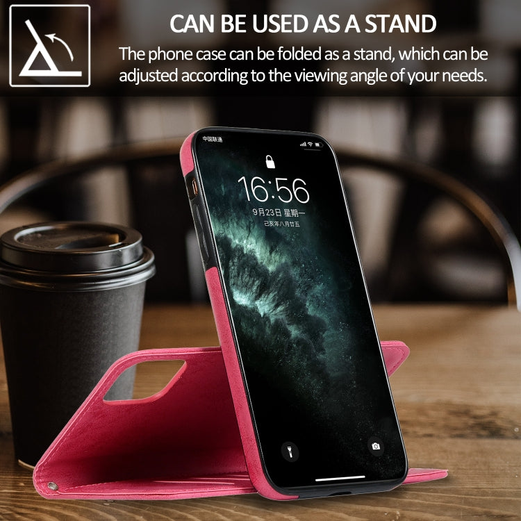 For iPhone 11 Pro KLT888-2 Retro 2 in 1 Detachable Magnetic Horizontal Flip TPU + PU Leather Case with Holder & Card Slots & Photo Frame & Wallet