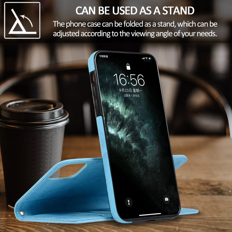 For iPhone 11 Pro KLT888-2 Retro 2 in 1 Detachable Magnetic Horizontal Flip TPU + PU Leather Case with Holder & Card Slots & Photo Frame & Wallet