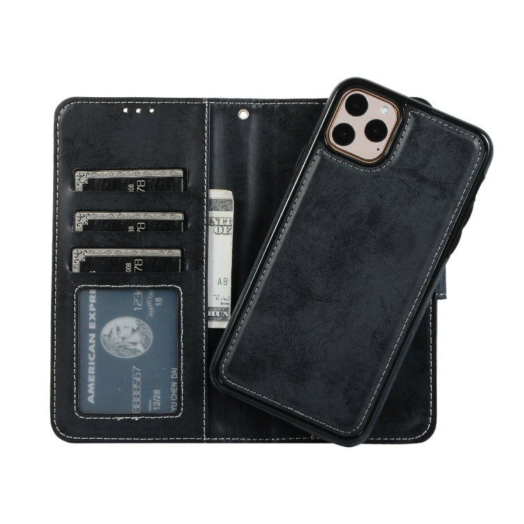 For iPhone 11 Pro KLT888-2 Retro 2 in 1 Detachable Magnetic Horizontal Flip TPU + PU Leather Case with Holder & Card Slots & Photo Frame & Wallet