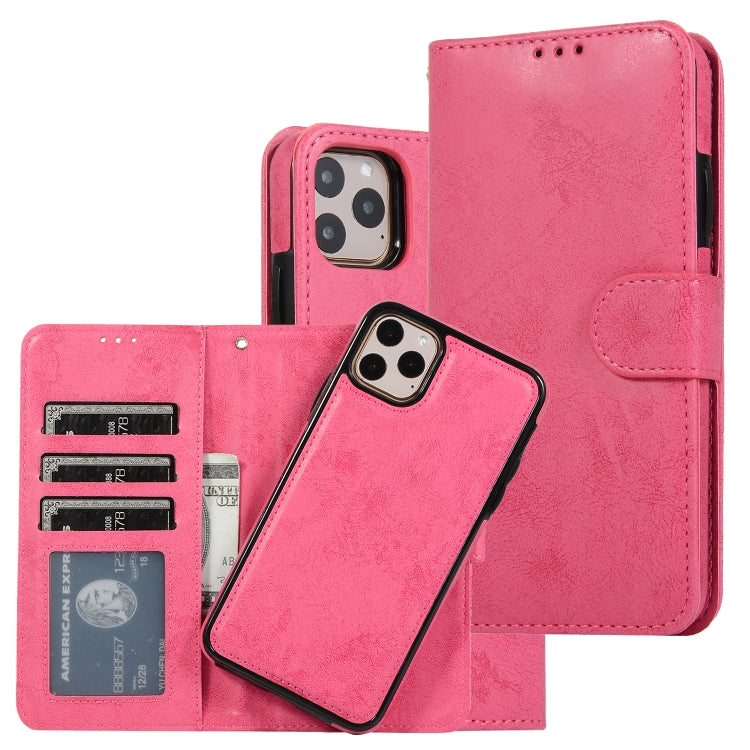 For iPhone 11 Pro Max KLT888-2 Retro 2 in 1 Detachable Magnetic Horizontal Flip TPU + PU Leather Case with Holder & Card Slots & Photo Frame & Wallet