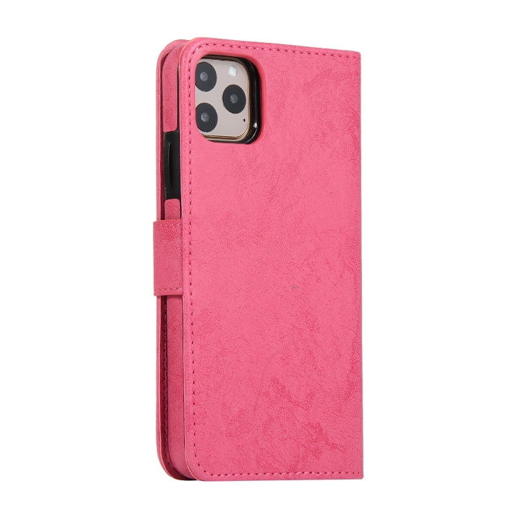 For iPhone 11 Pro Max KLT888-2 Retro 2 in 1 Detachable Magnetic Horizontal Flip TPU + PU Leather Case with Holder & Card Slots & Photo Frame & Wallet