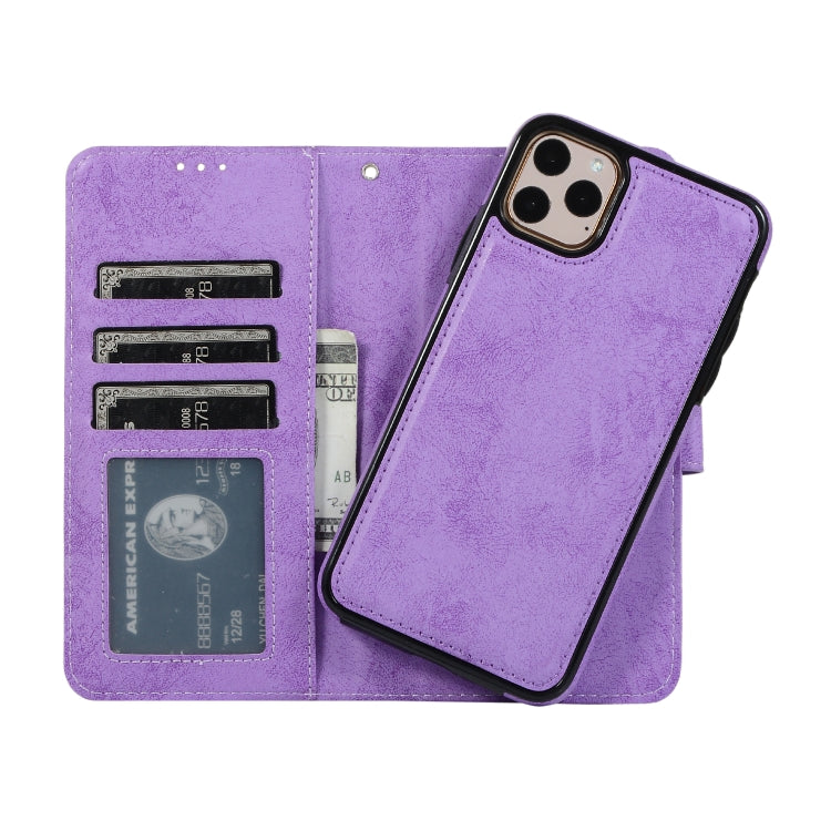 For iPhone 11 Pro Max KLT888-2 Retro 2 in 1 Detachable Magnetic Horizontal Flip TPU + PU Leather Case with Holder & Card Slots & Photo Frame & Wallet