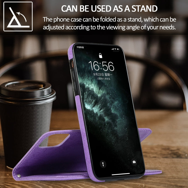 For iPhone 11 Pro Max KLT888-2 Retro 2 in 1 Detachable Magnetic Horizontal Flip TPU + PU Leather Case with Holder & Card Slots & Photo Frame & Wallet