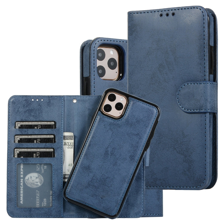 For iPhone 11 Pro Max KLT888-2 Retro 2 in 1 Detachable Magnetic Horizontal Flip TPU + PU Leather Case with Holder & Card Slots & Photo Frame & Wallet