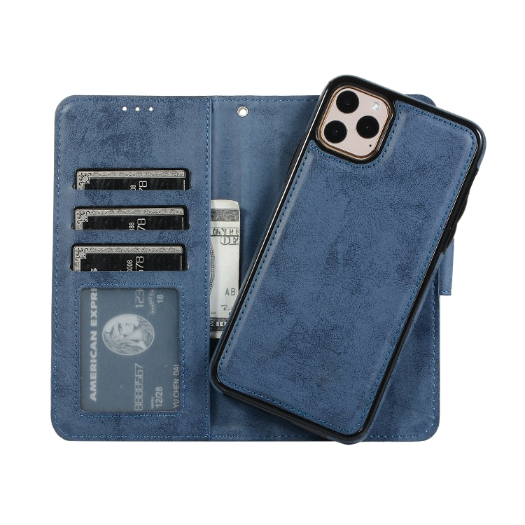 For iPhone 11 Pro Max KLT888-2 Retro 2 in 1 Detachable Magnetic Horizontal Flip TPU + PU Leather Case with Holder & Card Slots & Photo Frame & Wallet