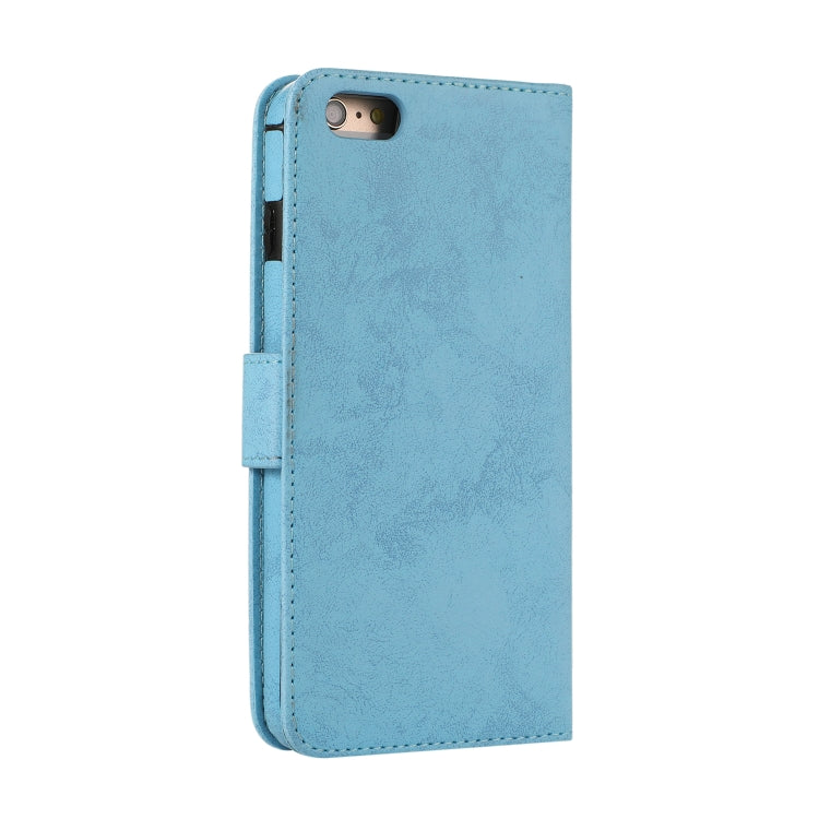For iPhone 6 KLT888-2 Retro 2 in 1 Detachable Magnetic Horizontal Flip TPU + PU Leather Case with Holder & Card Slots & Photo Frame & Wallet