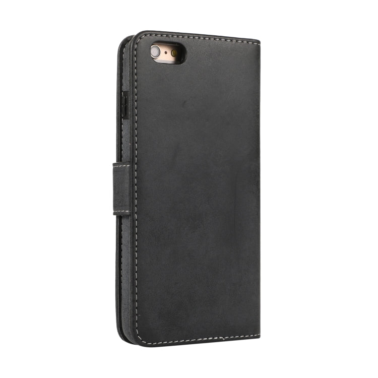 For iPhone 6 KLT888-2 Retro 2 in 1 Detachable Magnetic Horizontal Flip TPU + PU Leather Case with Holder & Card Slots & Photo Frame & Wallet