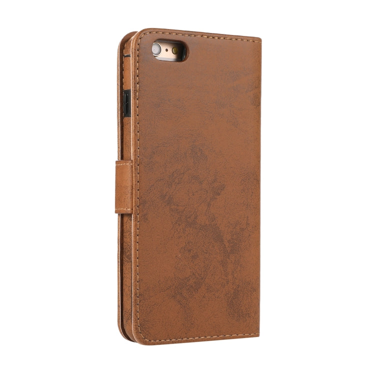For iPhone 6 KLT888-2 Retro 2 in 1 Detachable Magnetic Horizontal Flip TPU + PU Leather Case with Holder & Card Slots & Photo Frame & Wallet