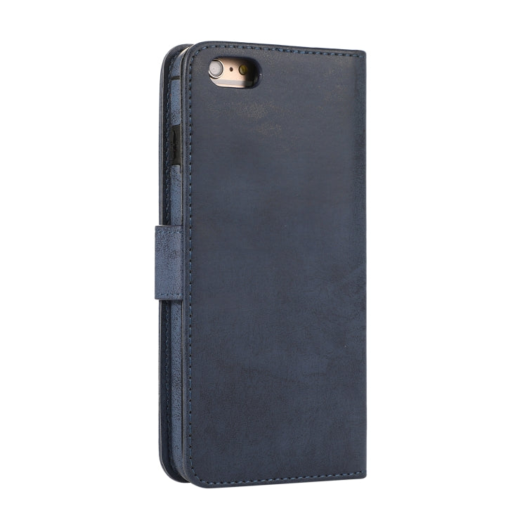 For iPhone 6 Plus KLT888-2 Retro 2 in 1 Detachable Magnetic Horizontal Flip TPU + PU Leather Case with Holder & Card Slots & Photo Frame & Wallet