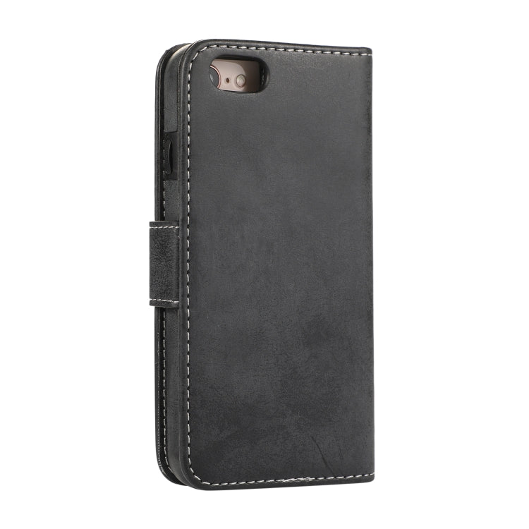 For iPhone SE 2022 / SE 2020 / 8 / 7 KLT888-2 Retro 2 in 1 Detachable Magnetic Horizontal Flip TPU + PU Leather Case with Holder & Card Slots & Photo Frame & Wallet