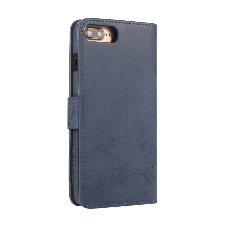For iPhone 8 Plus / 7 Plus KLT888-2 Retro 2 in 1 Detachable Magnetic Horizontal Flip TPU + PU Leather Case with Holder & Card Slots & Photo Frame & Wallet