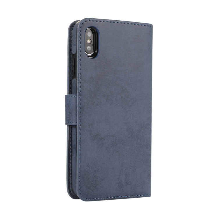 For iPhone X / XS KLT888-2 Retro 2 in 1 Detachable Magnetic Horizontal Flip TPU + PU Leather Case with Holder & Card Slots & Photo Frame & Wallet
