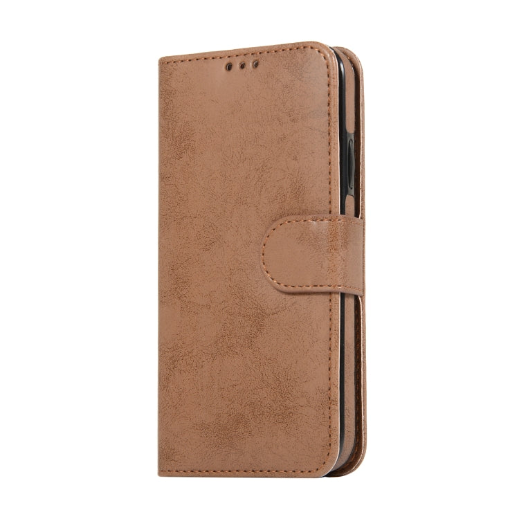 For iPhone XR KLT888-2 Retro 2 in 1 Detachable Magnetic Horizontal Flip TPU + PU Leather Case with Holder & Card Slots & Photo Frame & Wallet