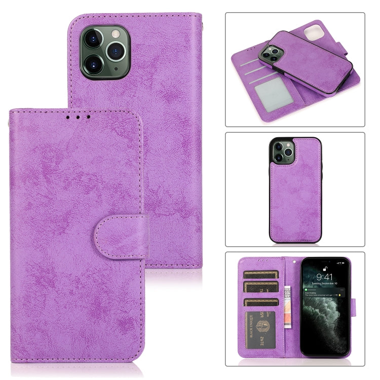 For iPhone 12 mini KLT888-2 Retro 2 in 1 Detachable Magnetic Horizontal Flip TPU + PU Leather Case with Holder & Card Slots & Photo Frame & Wallet