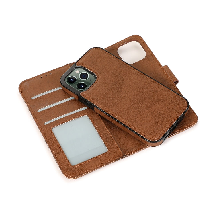 For iPhone 12 mini KLT888-2 Retro 2 in 1 Detachable Magnetic Horizontal Flip TPU + PU Leather Case with Holder & Card Slots & Photo Frame & Wallet