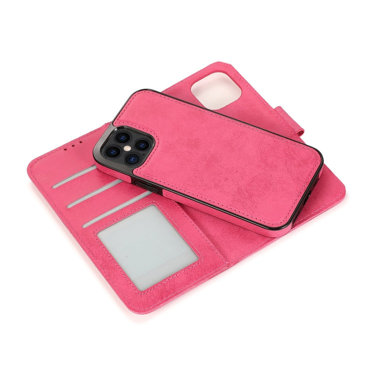 For iPhone 12 / 12 Pro KLT888-2 Retro 2 in 1 Detachable Magnetic Horizontal Flip TPU + PU Leather Case with Holder & Card Slots & Photo Frame & Wallet