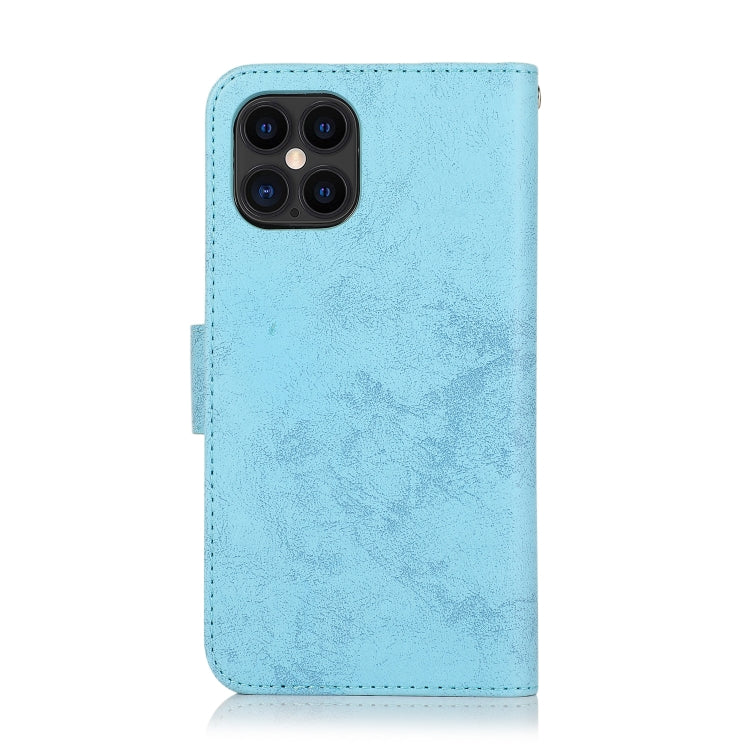 For iPhone 12 / 12 Pro KLT888-2 Retro 2 in 1 Detachable Magnetic Horizontal Flip TPU + PU Leather Case with Holder & Card Slots & Photo Frame & Wallet