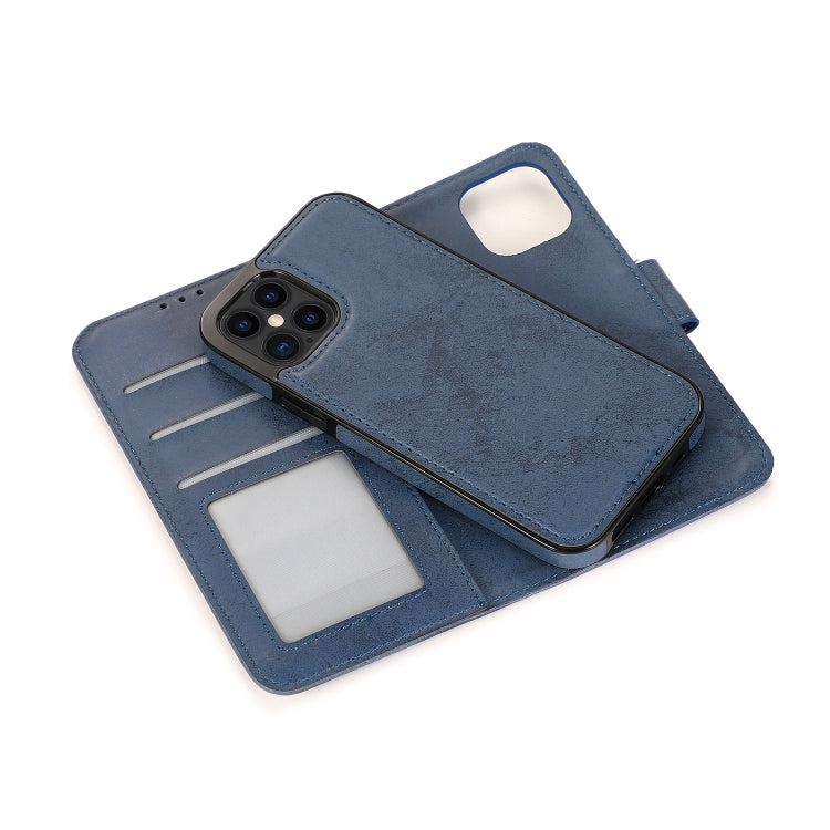 For iPhone 12 / 12 Pro KLT888-2 Retro 2 in 1 Detachable Magnetic Horizontal Flip TPU + PU Leather Case with Holder & Card Slots & Photo Frame & Wallet