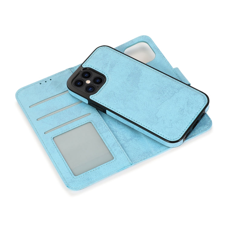 For iPhone 12 Pro Max KLT888-2 Retro 2 in 1 Detachable Magnetic Horizontal Flip TPU + PU Leather Case with Holder & Card Slots & Photo Frame & Wallet
