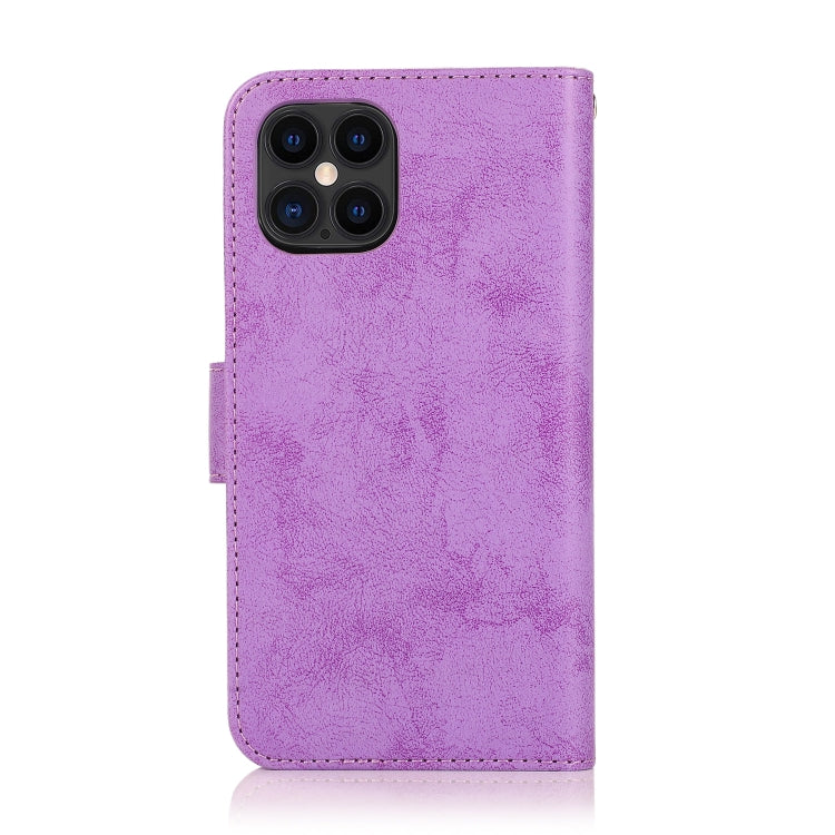 For iPhone 12 Pro Max KLT888-2 Retro 2 in 1 Detachable Magnetic Horizontal Flip TPU + PU Leather Case with Holder & Card Slots & Photo Frame & Wallet