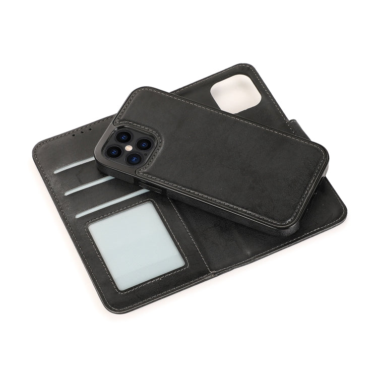 For iPhone 12 Pro Max KLT888-2 Retro 2 in 1 Detachable Magnetic Horizontal Flip TPU + PU Leather Case with Holder & Card Slots & Photo Frame & Wallet