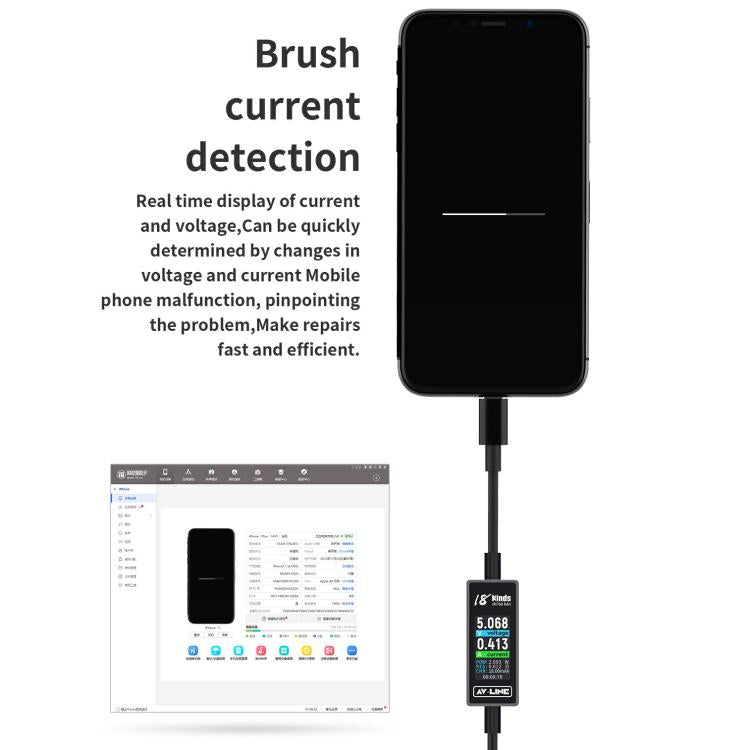 18 Kinds AV-Line 2.0 1.2m Intelligent Detection Charging Data Cable, Interface:USB to  8 Pin