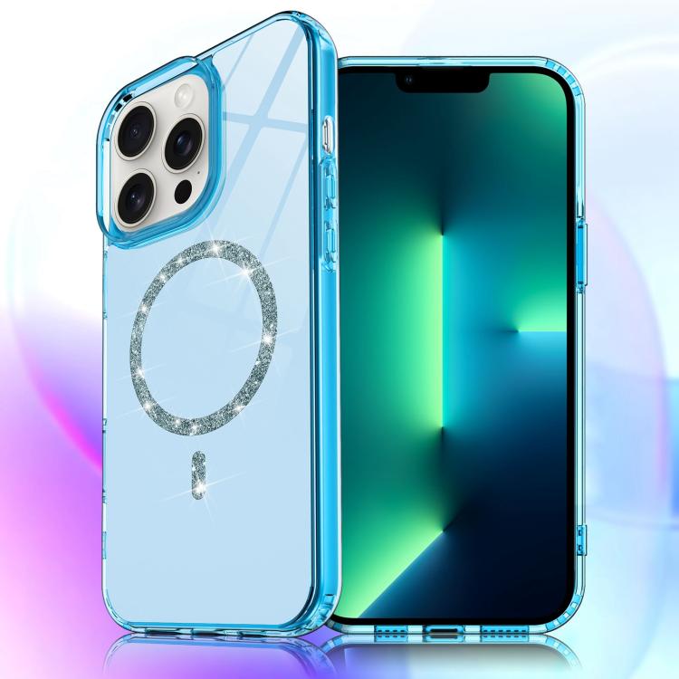 For iPhone 13 Pro Max Transparent MagSafe Glitter Powder Acrylic Phone Case