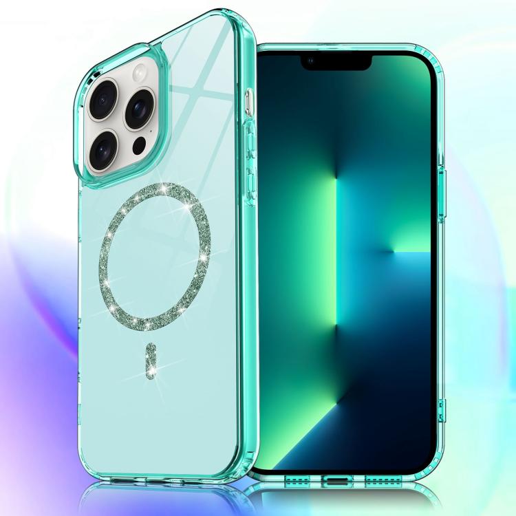For iPhone 13 Pro Max Transparent MagSafe Glitter Powder Acrylic Phone Case