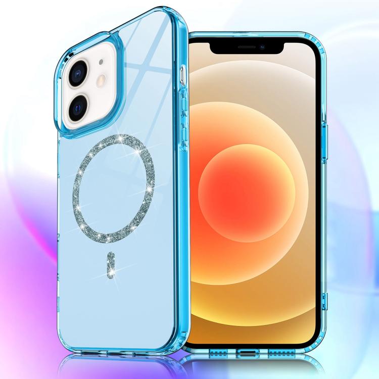 For iPhone 12 / 12 Pro Transparent MagSafe Glitter Powder Acrylic Phone Case