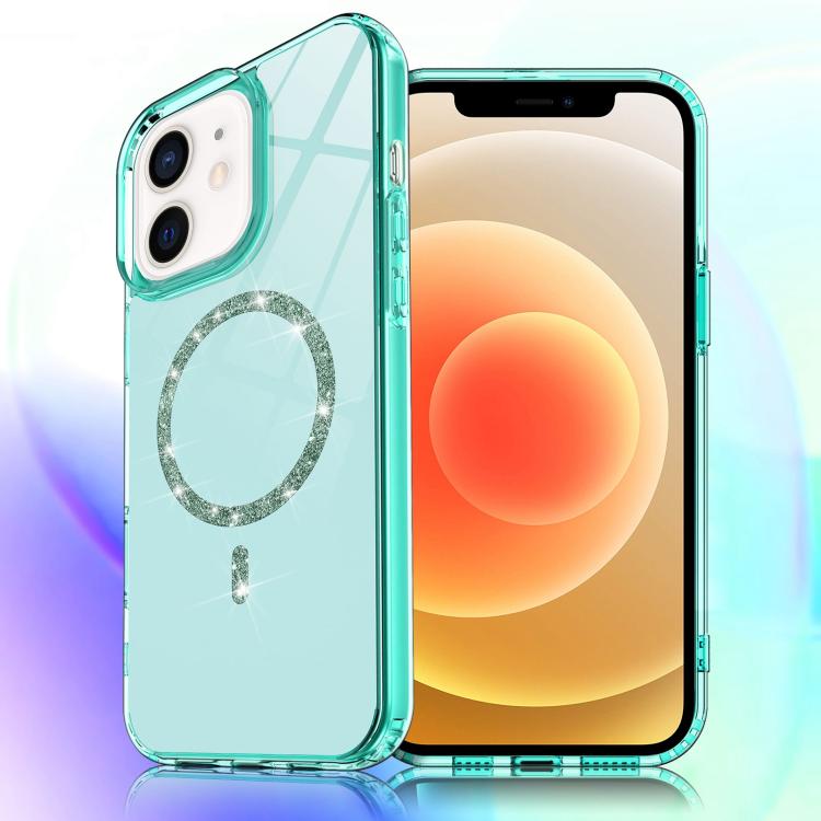 For iPhone 12 / 12 Pro Transparent MagSafe Glitter Powder Acrylic Phone Case