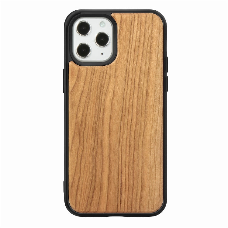 For iPhone 12 Pro Max Wood Veneer + TPU Shockproof Case