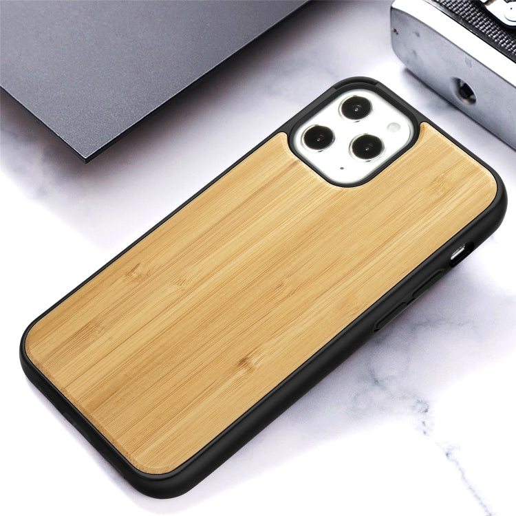 For iPhone 12 Pro Max Wood Veneer + TPU Shockproof Case