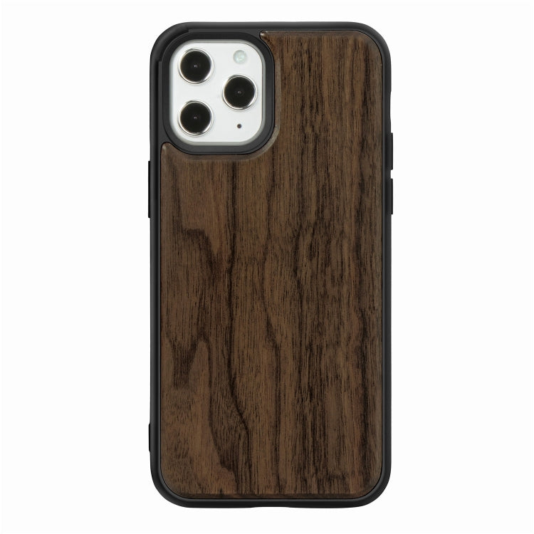 For iPhone 12 / 12 Pro Wood Veneer + TPU Shockproof Case
