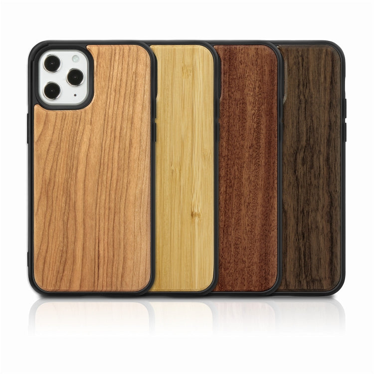 For iPhone 12 / 12 Pro Wood Veneer + TPU Shockproof Case