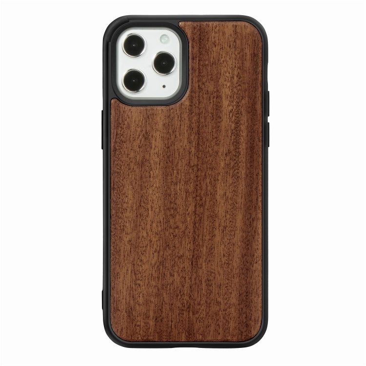 For iPhone 12 / 12 Pro Wood Veneer + TPU Shockproof Case