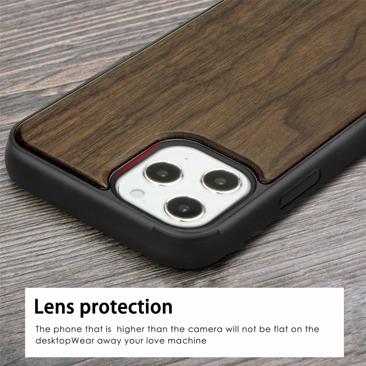 For iPhone 12 / 12 Pro Wood Veneer + TPU Shockproof Case