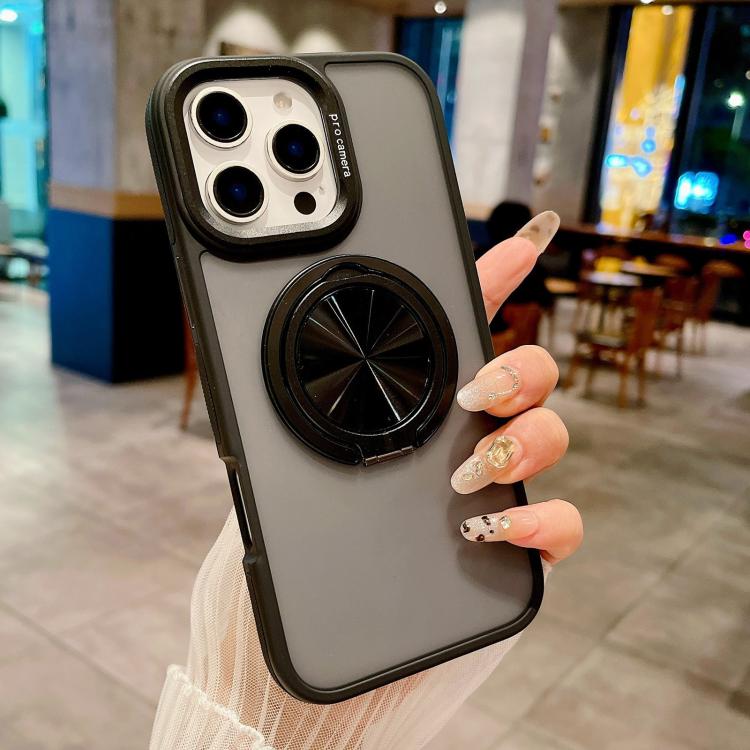 For iPhone 14 Pro Max Skin-feel Two-color Edge Strips 360 MagSafe Holder Phone Case
