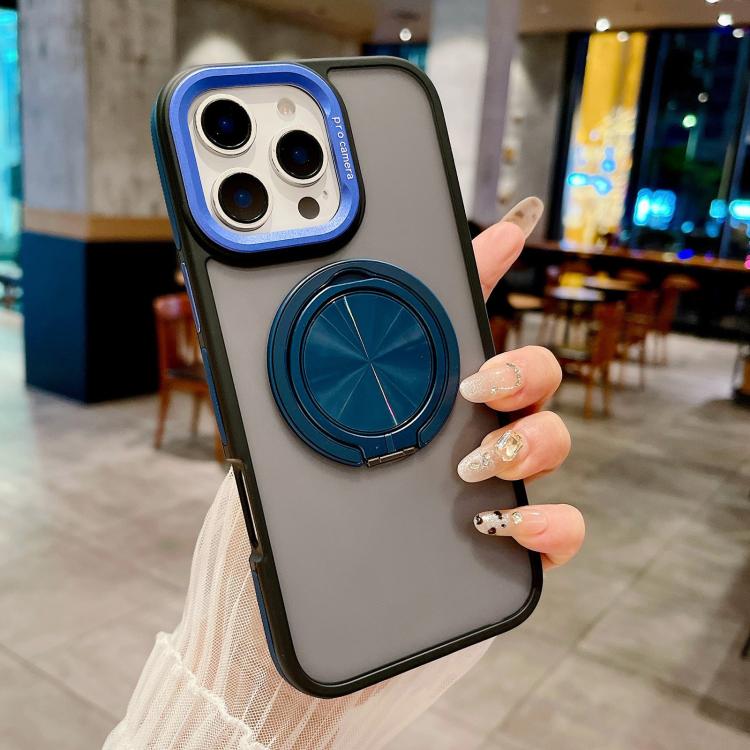 For iPhone 12 Pro Max Skin-feel Two-color Edge Strips 360 MagSafe Holder Phone Case
